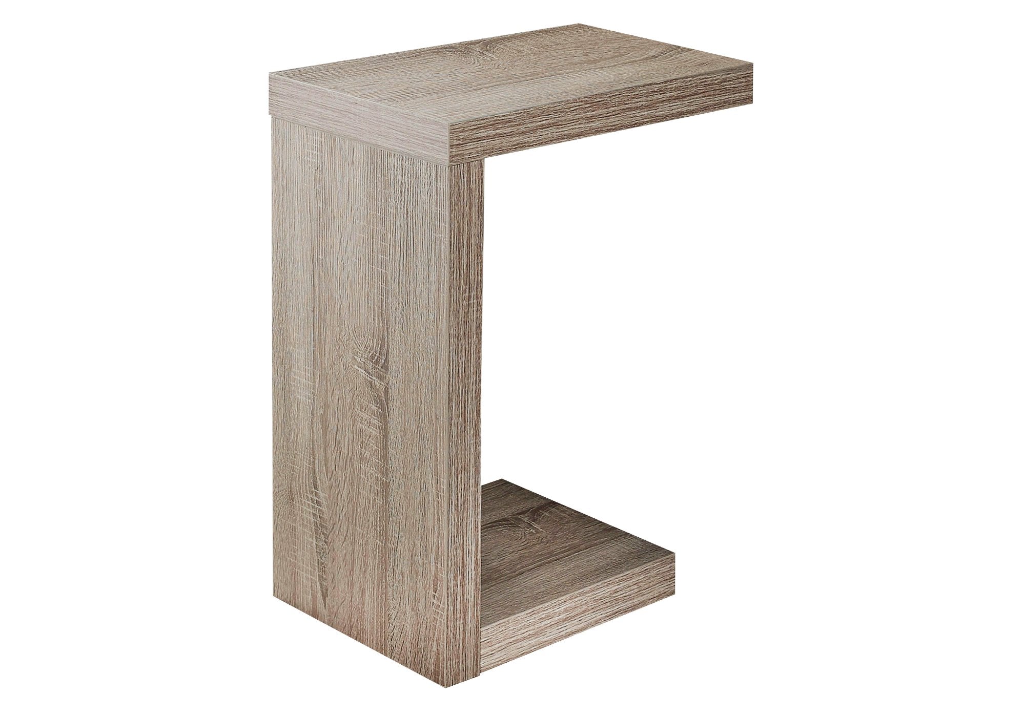 White hollow core particle board accent table measuring 11.5x18x24 inches, with a sleek, minimalist design by Jade.
