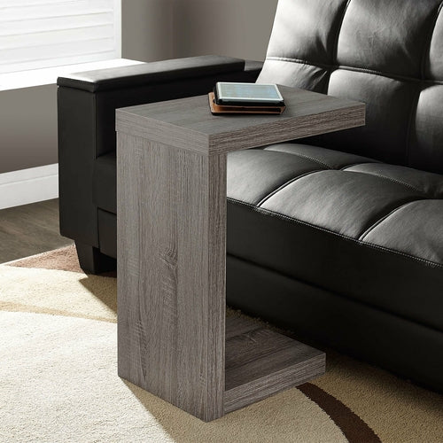 White hollow core particle board accent table measuring 11.5" x 18" x 24" by Jade, with a sleek modern design.