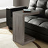 White hollow core particle board accent table measuring 11.5" x 18" x 24" by Jade, with a sleek modern design.