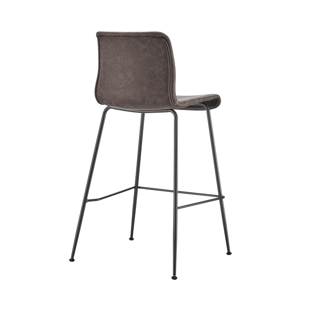 Set of 2 Jayden faux leather low back counter stools with metal legs, perfect for kitchen or bar seating.