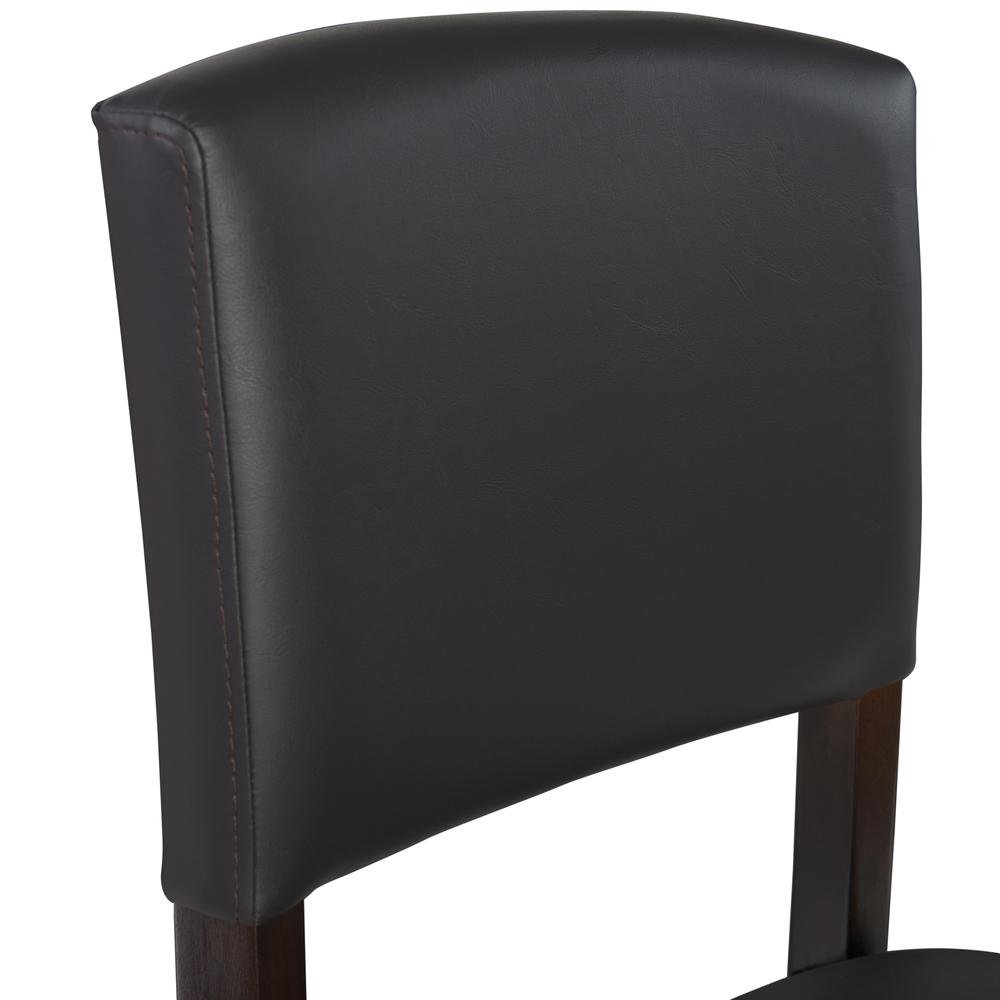 Start2Finish Monaco Bar Stool in espresso finish, featuring a modern design with a cushioned seat and sturdy metal frame.