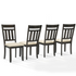 Set of four Hayden 4-piece slat back dining chairs by Start2Finish, featuring wooden frames and slatted backrests.