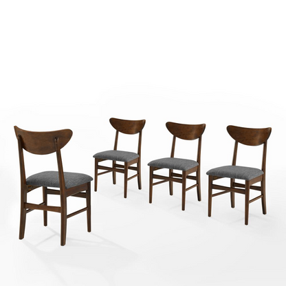 Set of four Landon wood dining chairs from Start2Finish, featuring natural wood finish and simple, classic design.