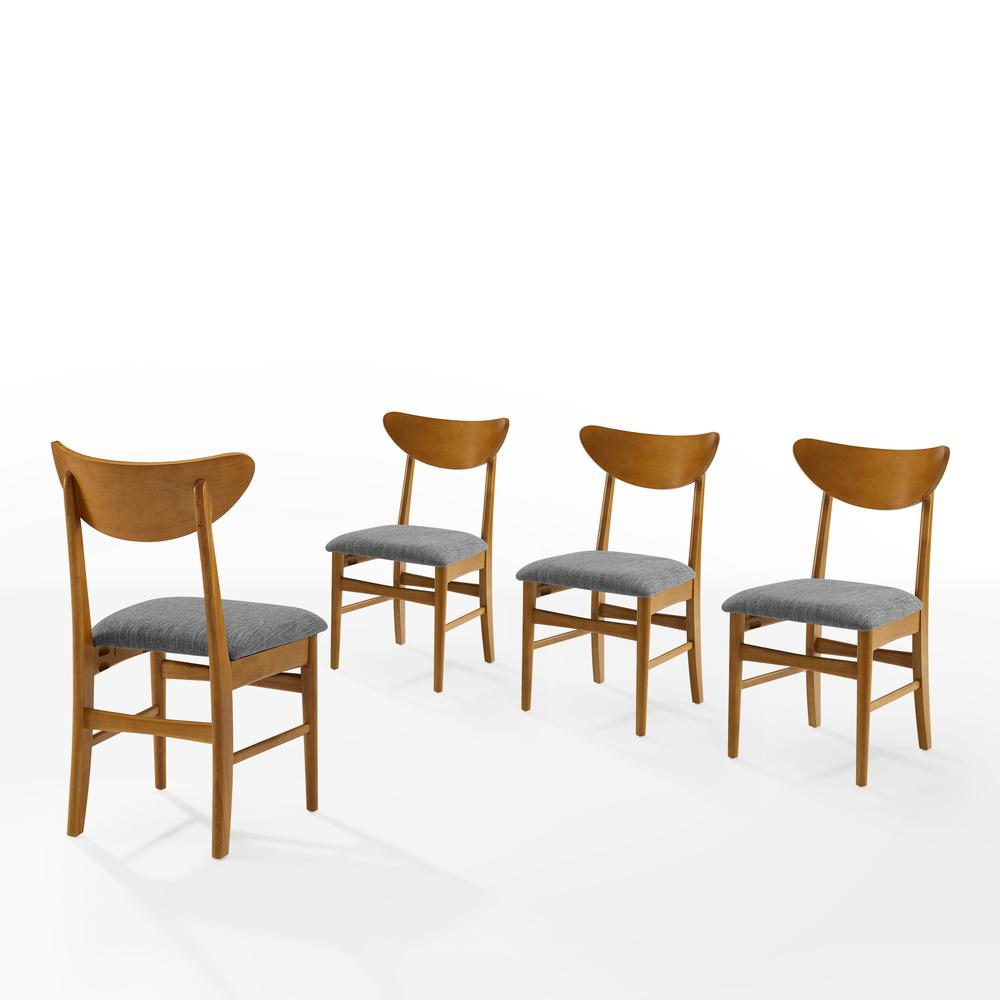 Landon 4-piece wood dining chair set by Start2Finish with four matching chairs featuring sleek wooden frames and comfortable seats.
