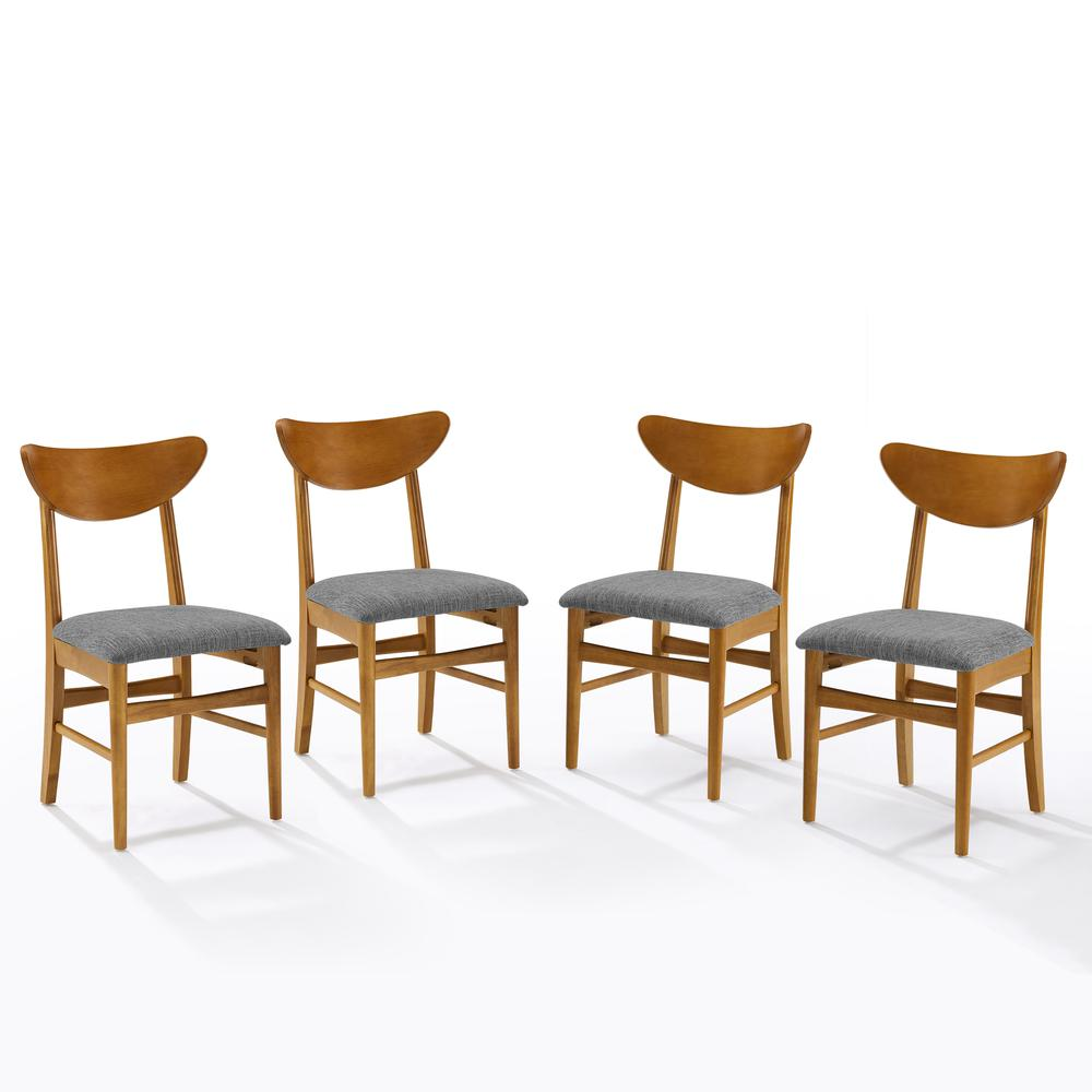 Set of four Landon wood dining chairs by Start2Finish, featuring natural wood finish and classic design for dining room decor.