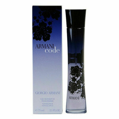 Women’s Giorgio Armani EDP perfume bottle from Armani Code collection, shown with elegant design and branding.