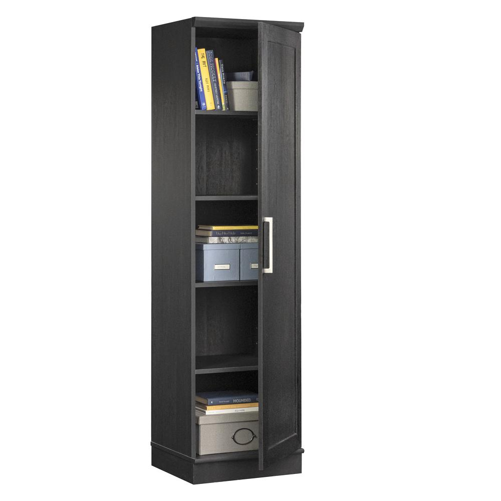 Start2Finish HomePlus Storage Cabinet in Raven Oak finish, showcasing a modern wooden furniture piece with multiple storage compartments.