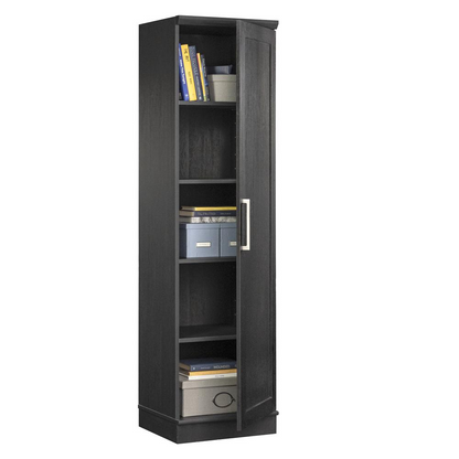 Start2Finish HomePlus Storage Cabinet in Raven Oak finish, showcasing a modern wooden furniture piece with multiple storage compartments.