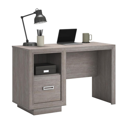 Hayes Garden Desk in Ashen Oak finish by Start2Finish, featuring a sturdy wooden outdoor workspace with a smooth surface and natural wood grain.
