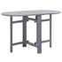 Gray solid acacia wood dining table by Start2Finish, medium size, foldable design, showing smooth surface and sturdy legs.