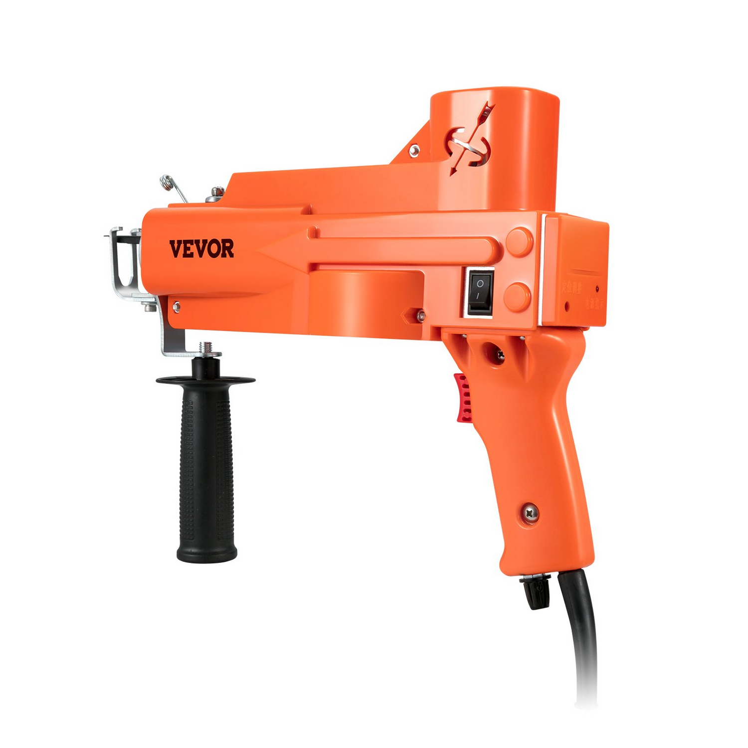 Electric VEVOR tufting gun for rug making, 2-in-1 cut and loop pile, adjustable height, high-speed carpet weaving tool.