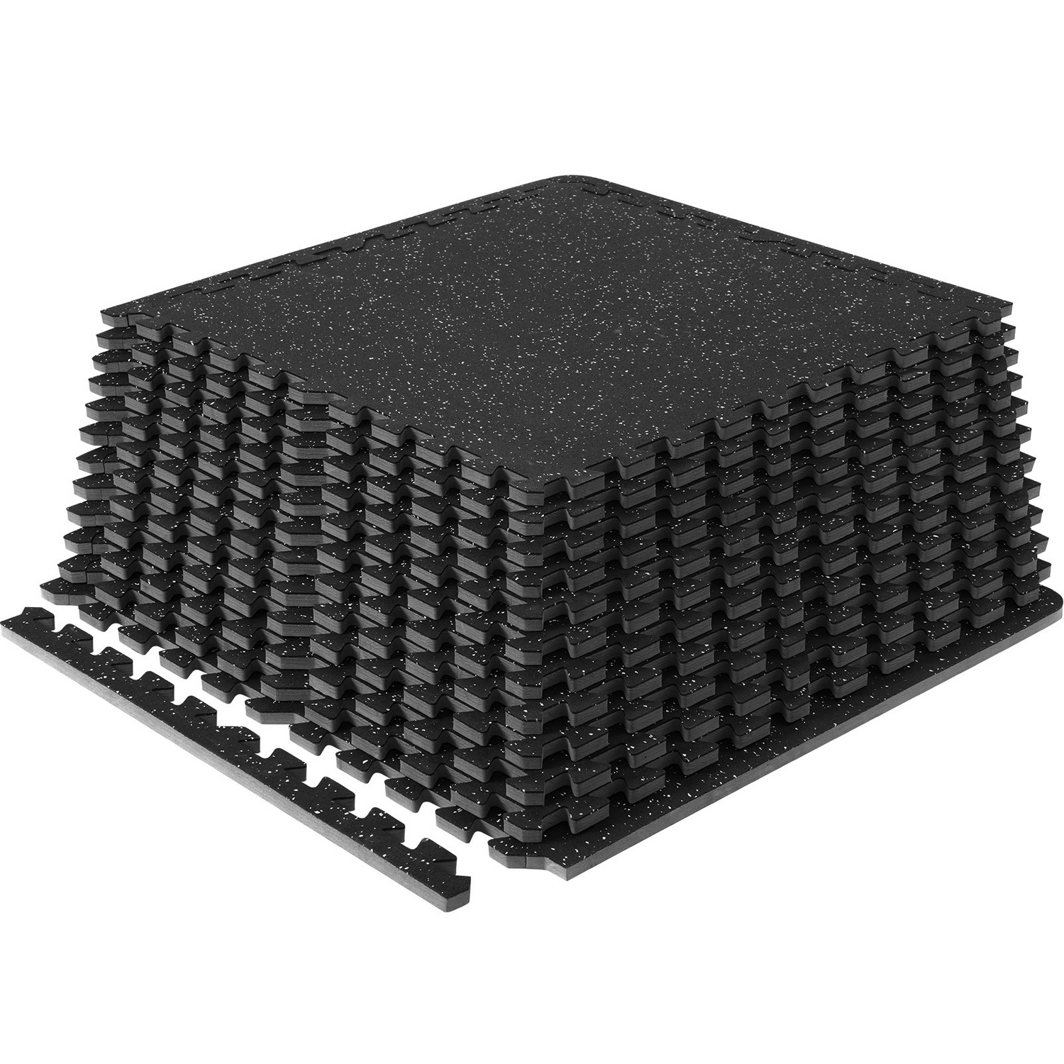 Start2Finish VEVOR EVA interlocking foam exercise mats, 24x24 inches, 0.56-inch thick rubber tiles for gym, workout, and home flooring.