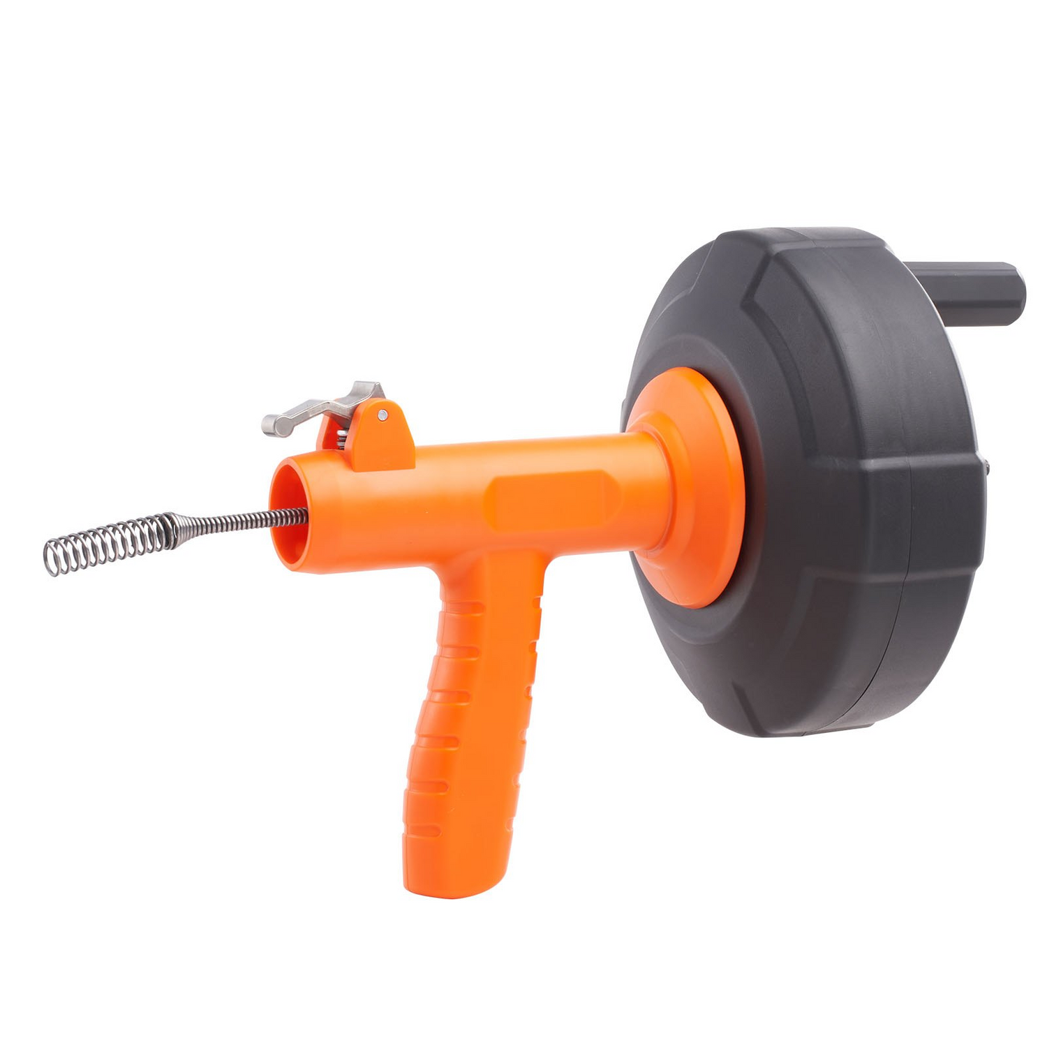 Start2Finish VEVOR 25Ft drain auger plumbing snake with drill attachment, protective hose, gloves, for kitchen, bathroom, and sink clogs.