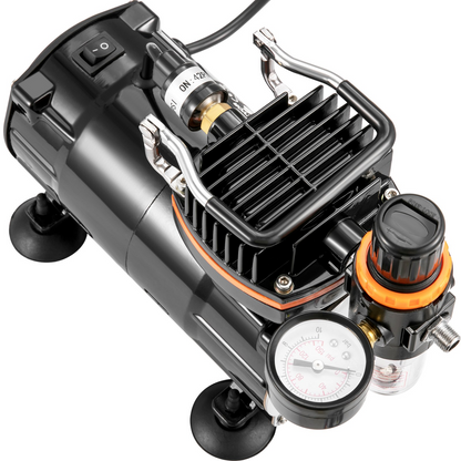 Start2Finish VEVOR airbrush kit with compressor, dual-action gravity feed system for art, nails, cookies, and tattoos.