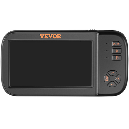 Start2Finish VEVOR borescope camera with triple lenses, 4.5-inch screen, 1080P, 10 LEDs, waterproof, auto and plumbing inspection tool.