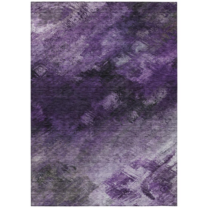 Start2Finish Chantille ACN590 purple 9x12 rug with intricate pattern and soft texture, perfect for adding color to your space.