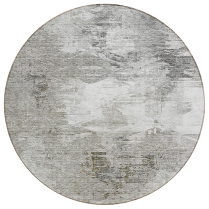 Start2Finish Chantille ACN597 brown 8x8 rug showing plush textured surface and detailed pattern in a warm, inviting design.