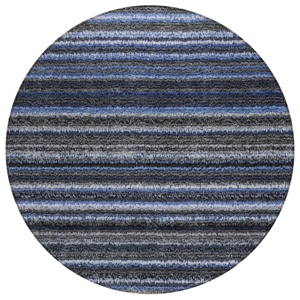 Start2Finish Chantille ACN598 blue 8x8 rug with intricate pattern and soft texture, ideal for living room or bedroom decor.