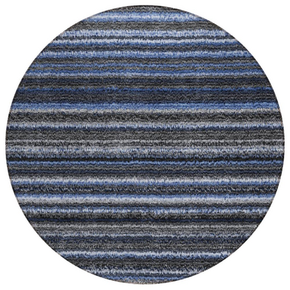 Start2Finish Chantille ACN598 blue 8x8 rug with intricate pattern and soft texture, ideal for living room or bedroom decor.