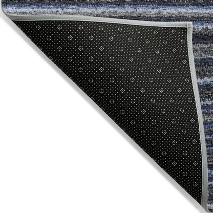 Start2Finish Chantille ACN598 blue 8x10 rug with intricate pattern, soft texture, and decorative border for living room or bedroom.