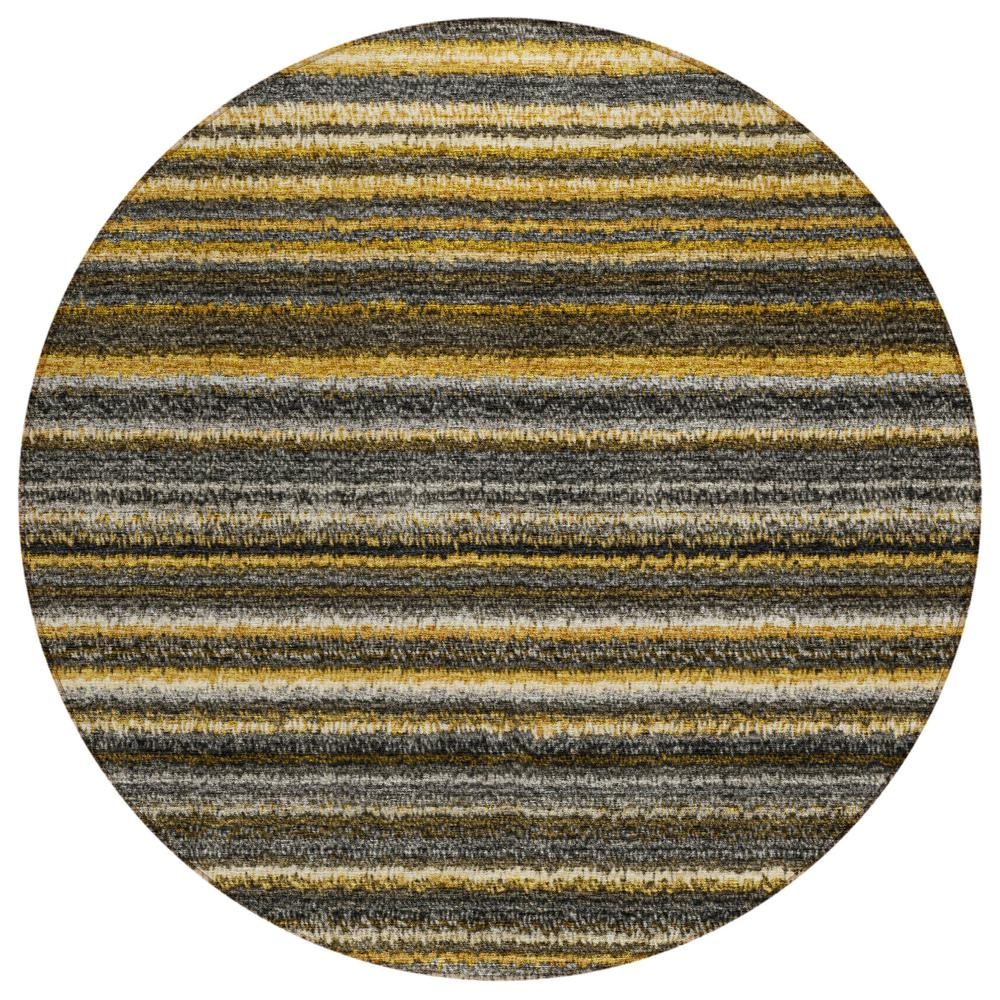 Start2Finish Chantille ACN598 gold 8x8 rug with intricate pattern, soft texture, and decorative design for living spaces.