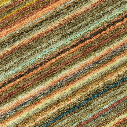 Start2Finish Chantille ACN598 orange 9x12 rug with intricate patterns and plush texture, ideal for living room or bedroom decor.