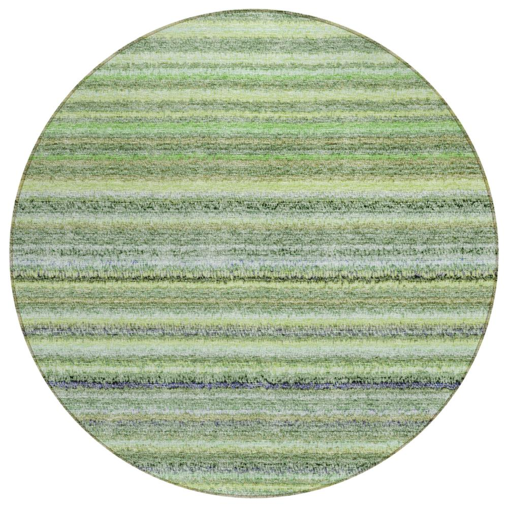 Start2Finish Chantille ACN598 green 8x8 rug with intricate pattern, plush texture, and vibrant green color visible in the image.