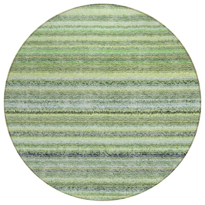 Start2Finish Chantille ACN598 green 8x8 rug with intricate pattern, plush texture, and vibrant green color visible in the image.