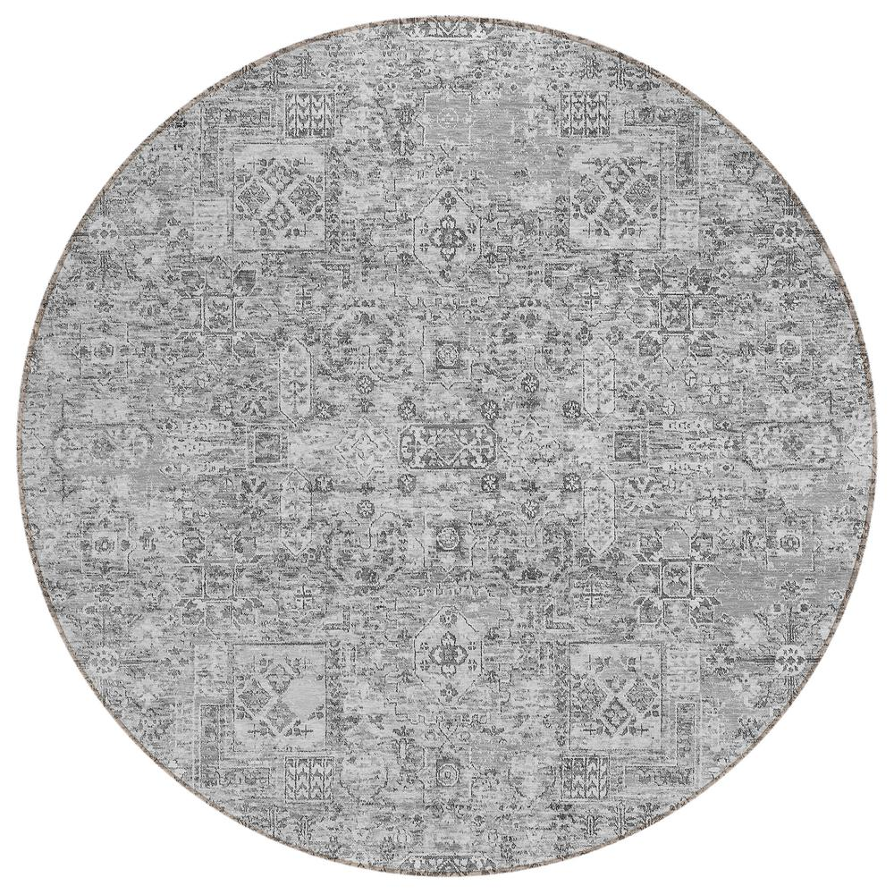 Gray Chantille ACN611 8x8 rug from Start2Finish with soft, textured fabric and a subtle pattern, perfect for modern living spaces.