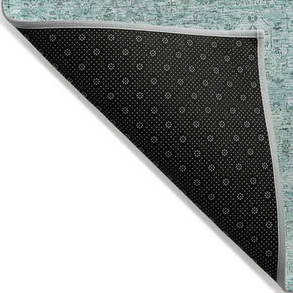Start2Finish Chantille ACN611 teal 9x12 rug with intricate pattern, soft texture, and vibrant color for modern home decor.