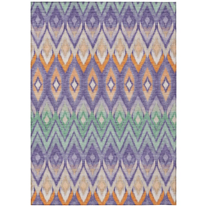 Start2Finish Chantille ACN617 purple 9x12 rug with intricate pattern and plush texture, perfect for living rooms or bedrooms.