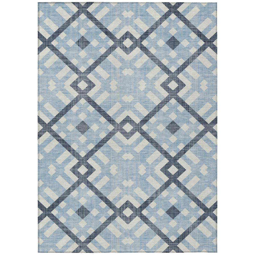 Start2Finish Chantille ACN616 blue 9x12 rug with intricate pattern and soft texture, perfect for living room or bedroom decor.