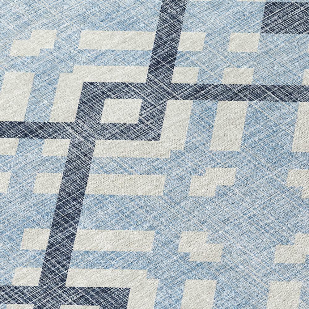 Start2Finish Chantille ACN616 Blue 9x12 rug featuring intricate patterns and soft texture in vibrant blue color.