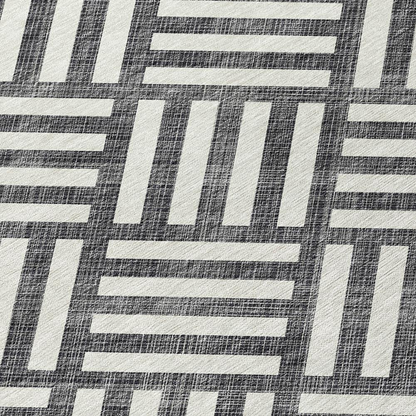 Start2Finish Chantille ACN620 black 10x14 rug with intricate pattern on soft fabric, ideal for living room or bedroom decor.