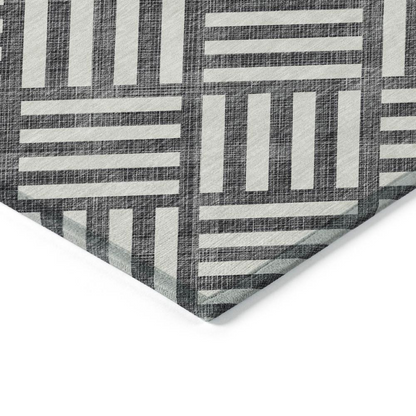 Start2Finish Chantille ACN620 black 9x12 rug with intricate pattern and plush texture, ideal for living room or bedroom decor.