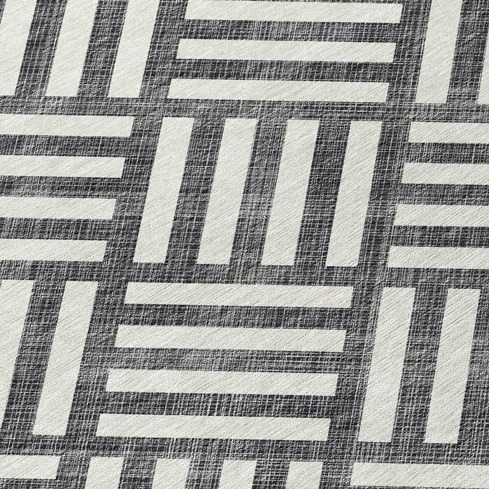 Start2Finish Chantille ACN620 black 9x12 rug with intricate pattern, plush texture, and modern design for living room decor.