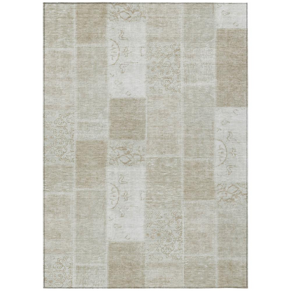 Start2Finish Chantille ACN631 brown 10x14 rug with intricate pattern, plush texture, and durable construction for living room decor.