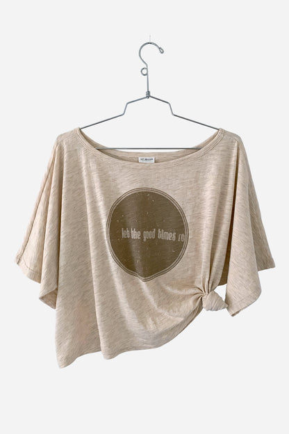 Organic Good Times T-shirt for women by Gold Felix, featuring a casual fit and eco-friendly fabric in a relaxed style.