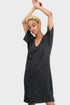 Gold Felix Mika organic T-shirt dress shown hanging, casual style with short sleeves and a relaxed fit.