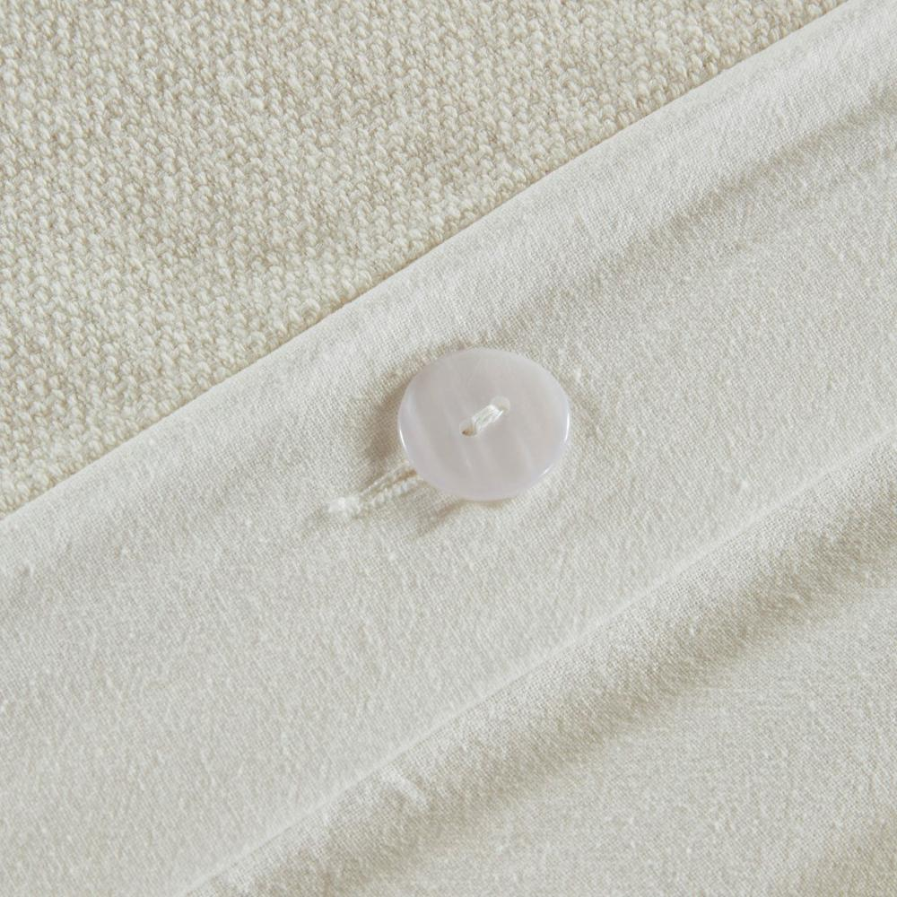Start2Finish 3-piece cotton blend chenille duvet cover set with soft, textured fabric and matching pillow shams in cozy bedding style.