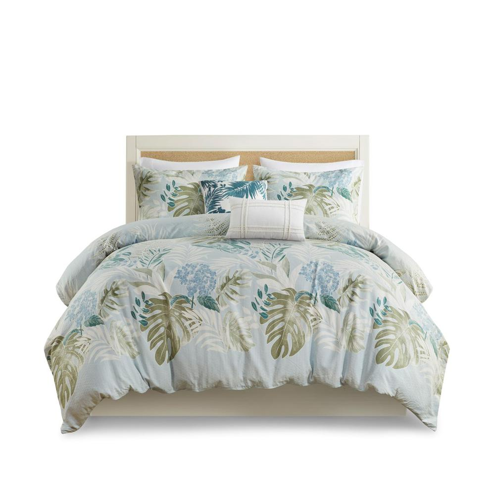 Start2Finish 5-piece cotton duvet cover set with matching throw pillow, featuring soft fabric and stylish design.