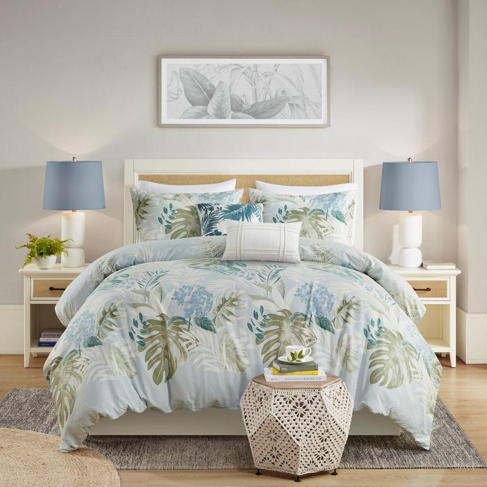 Start2Finish 5-piece cotton duvet cover set with matching throw pillow, soft and breathable bedding for a comfortable bedroom look.