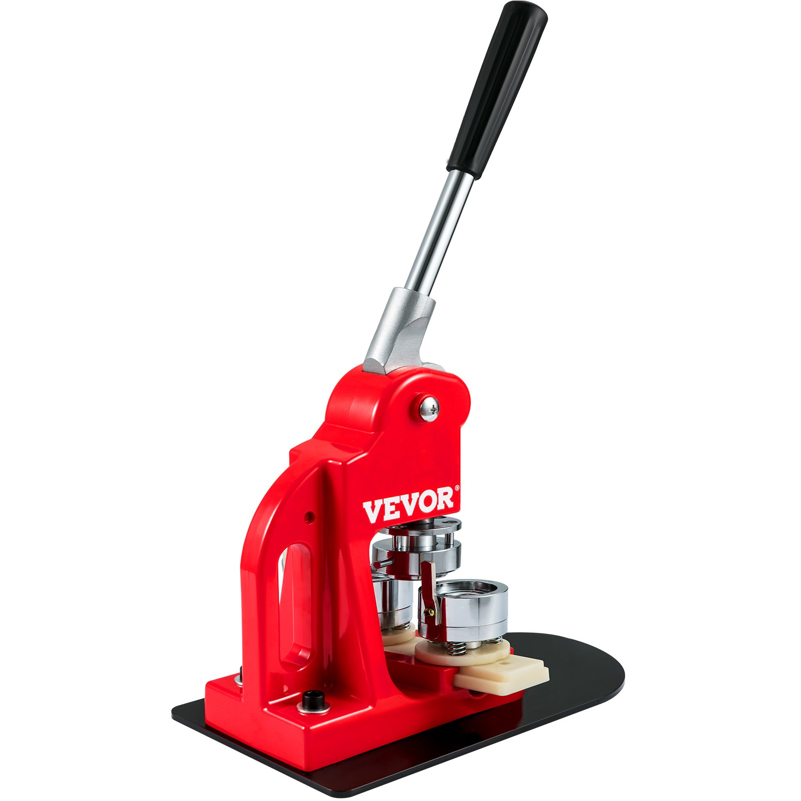 Start2Finish VEVOR 32mm button maker machine with badge punch press kit, includes button parts, circle cutter, and DIY gift accessories.