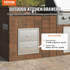 Start2Finish VEVOR outdoor kitchen stainless steel drawers, flush mount double BBQ drawers with handle for patio grill stations.