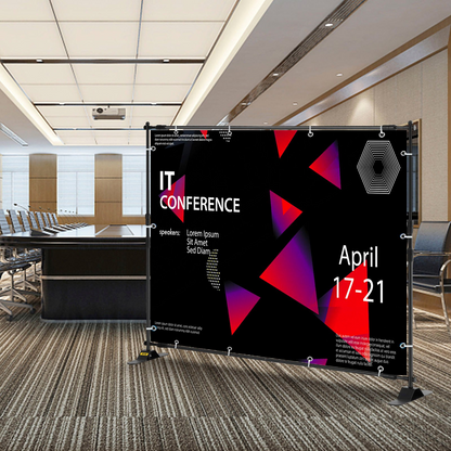 Start2Finish VEVOR 10x8 ft adjustable backdrop banner stand for trade shows, photo booths, and event background displays