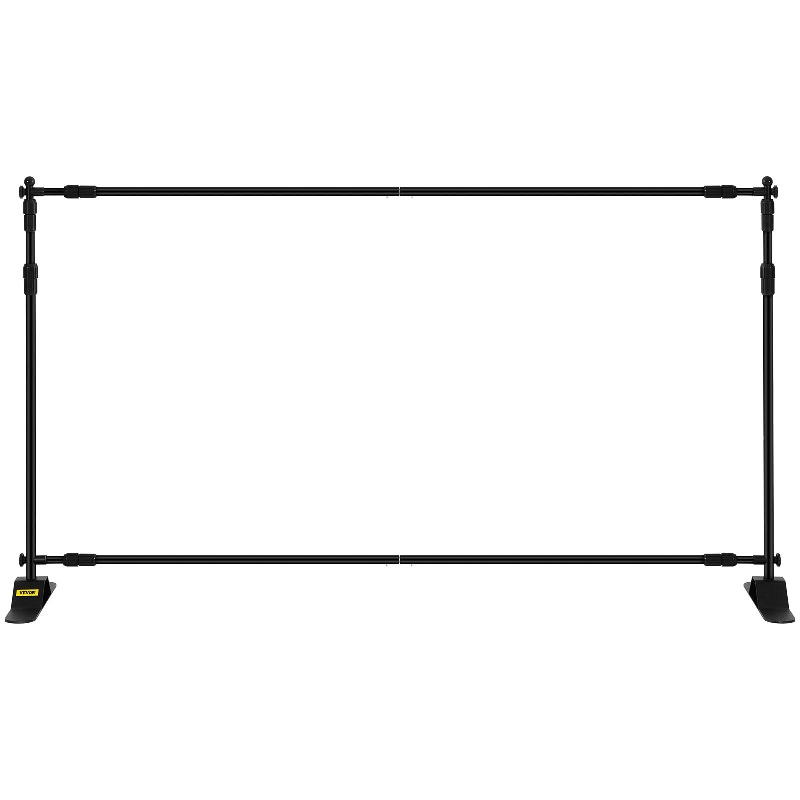 Start2Finish VEVOR 10x8 ft backdrop banner stand with adjustable height and width, ideal for trade shows and photo booth backgrounds.