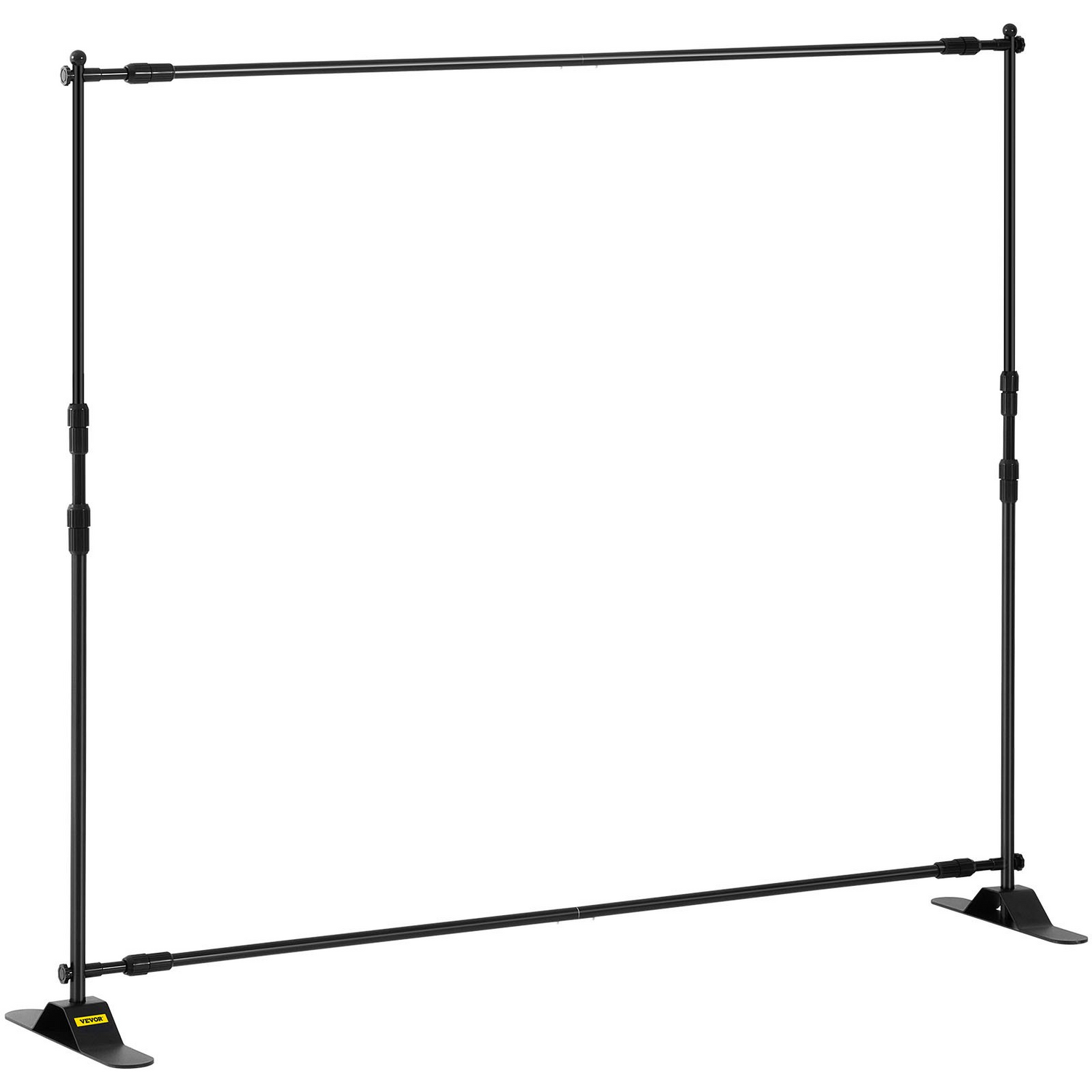 Start2Finish VEVOR 10 x 8 ft adjustable backdrop banner stand for trade shows and photo booths, featuring step and repeat design.