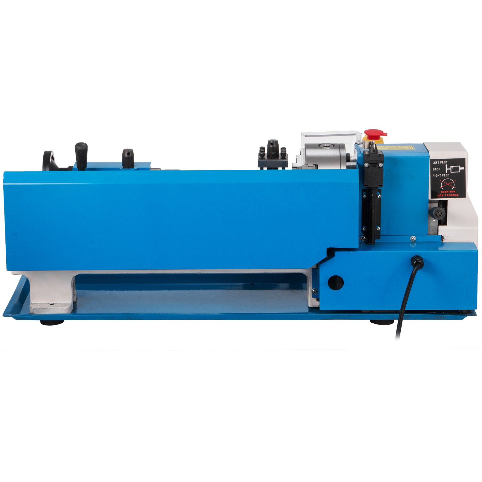 Start2Finish VEVOR 7" x 14" metal lathe with adjustable speed, 3-jaw chuck, ideal for metalworking and benchtop turning projects.