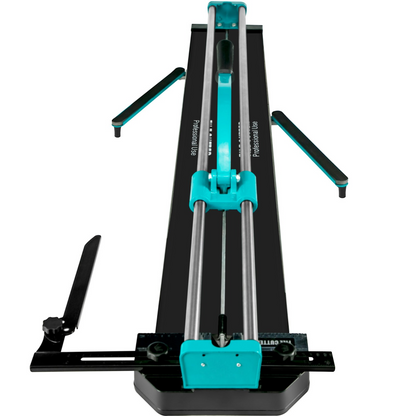 Start2Finish VEVOR manual tile cutter, 48-inch ceramic cutting machine with laser guide, ideal for precise tile cutting projects.