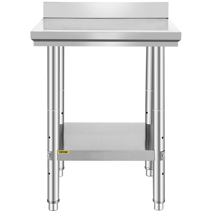 Start2Finish stainless steel work table with adjustable height, ideal for commercial kitchens, restaurants, and home food prep.